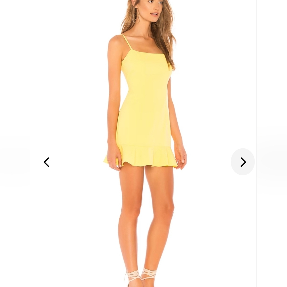 Lovers & Friends Revolve Yellow Sleeveless Teddy Mini Dress Size Medium